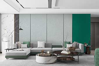 天津轻奢风格-客厅