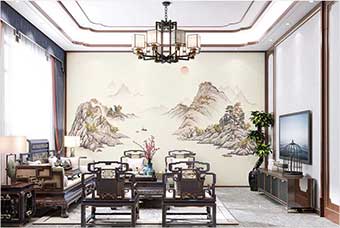 天津森佰汇航空纤维墙咔（巴山蜀水）