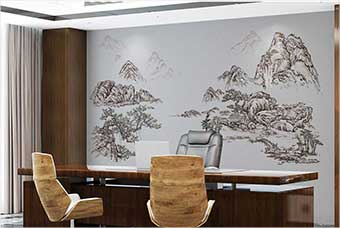 天津森佰汇航空纤维墙咔（山水之间）