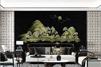 天津森佰汇航空纤维墙咔（湖光山色）